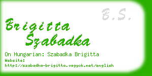 brigitta szabadka business card